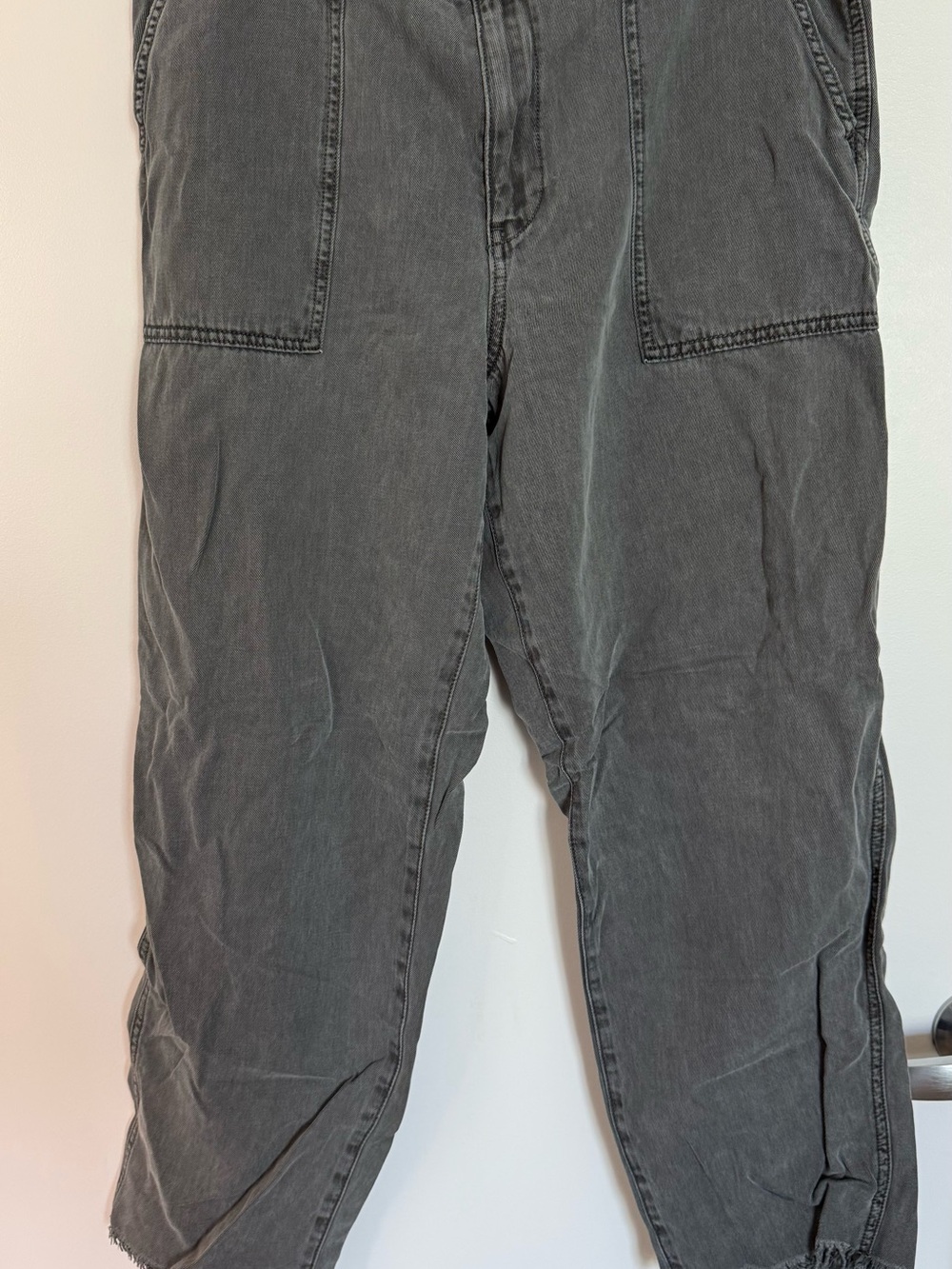 aerie Washed Charcoal Utility Capris